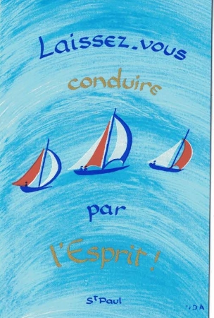 Image de confirmation de l'abbaye d'Argentant : barques poussées par le souffle esprit